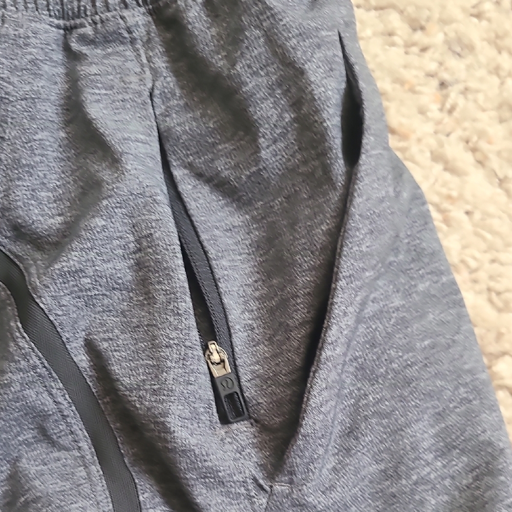 Mens (2 shorts ) lululemon Orange and Charcoal Athletic Shorts .. Men's Medium - Picture 4 of 7